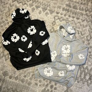 Denim Tears Hoodies Grey and Black